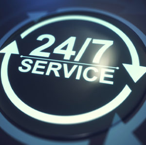 24*7 Service Symbol logo